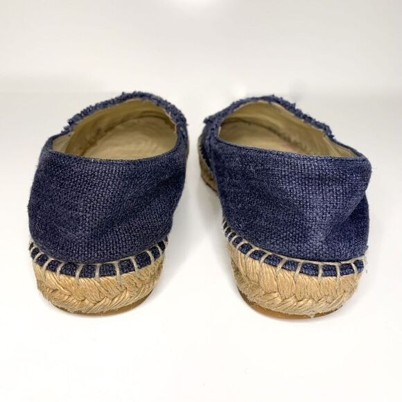 Chanel Denim CC Espadrille EU 37 US 6-6.5 Blue Jean Slip On Cap Toe Flat Slip On - Picture 7 of 11